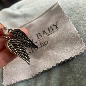 King baby studio jewelry Sterling silver earrings Wings